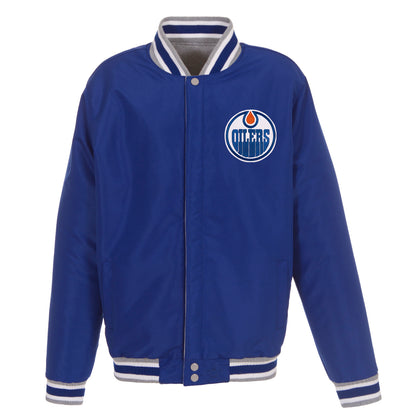 Edmonton Oilers Reversible Two-Tone Fleece Jacket