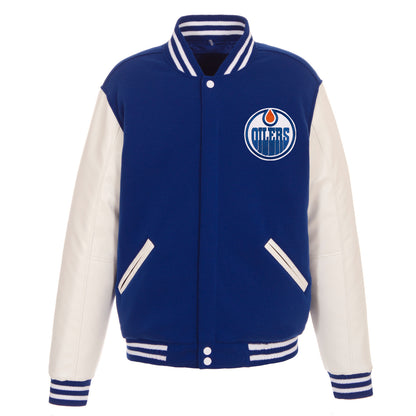 Edmonton Oilers Reversible Varsity Jacket