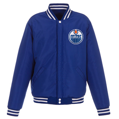 Edmonton Oilers Reversible Varsity Jacket