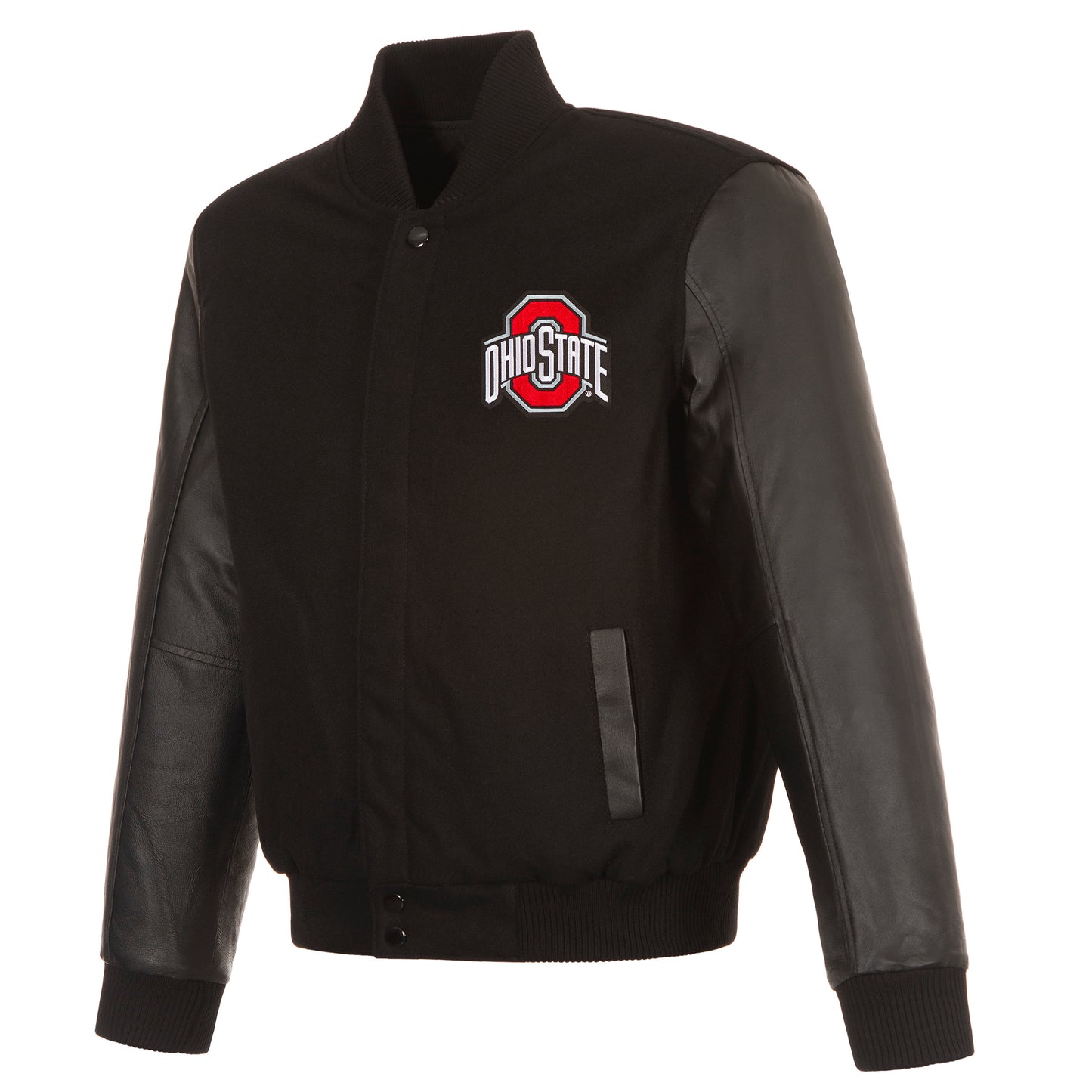 Ohio State University Reversible Wool and Leather Jacket