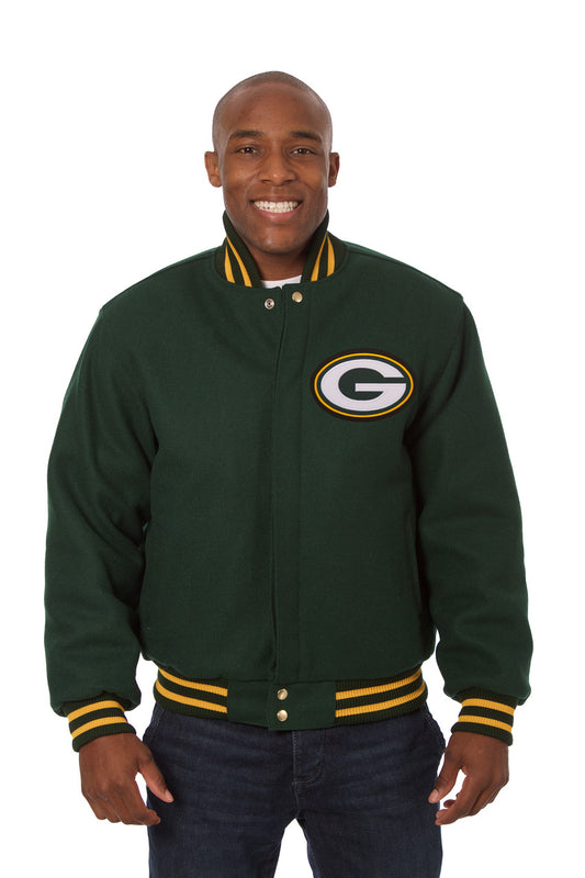 Green Bay Packers Embroidered Wool Jacket