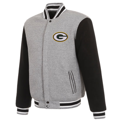 Green Bay Packers Reversible Two-Tone Fleece Jacket