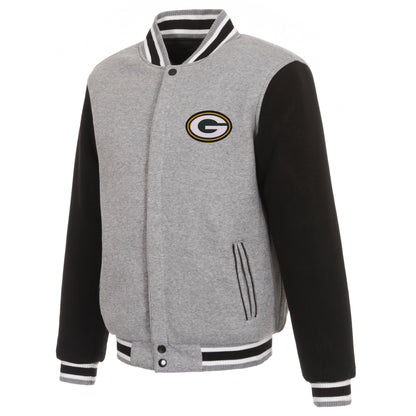 Green Bay Packers Reversible Two-Tone Fleece Jacket
