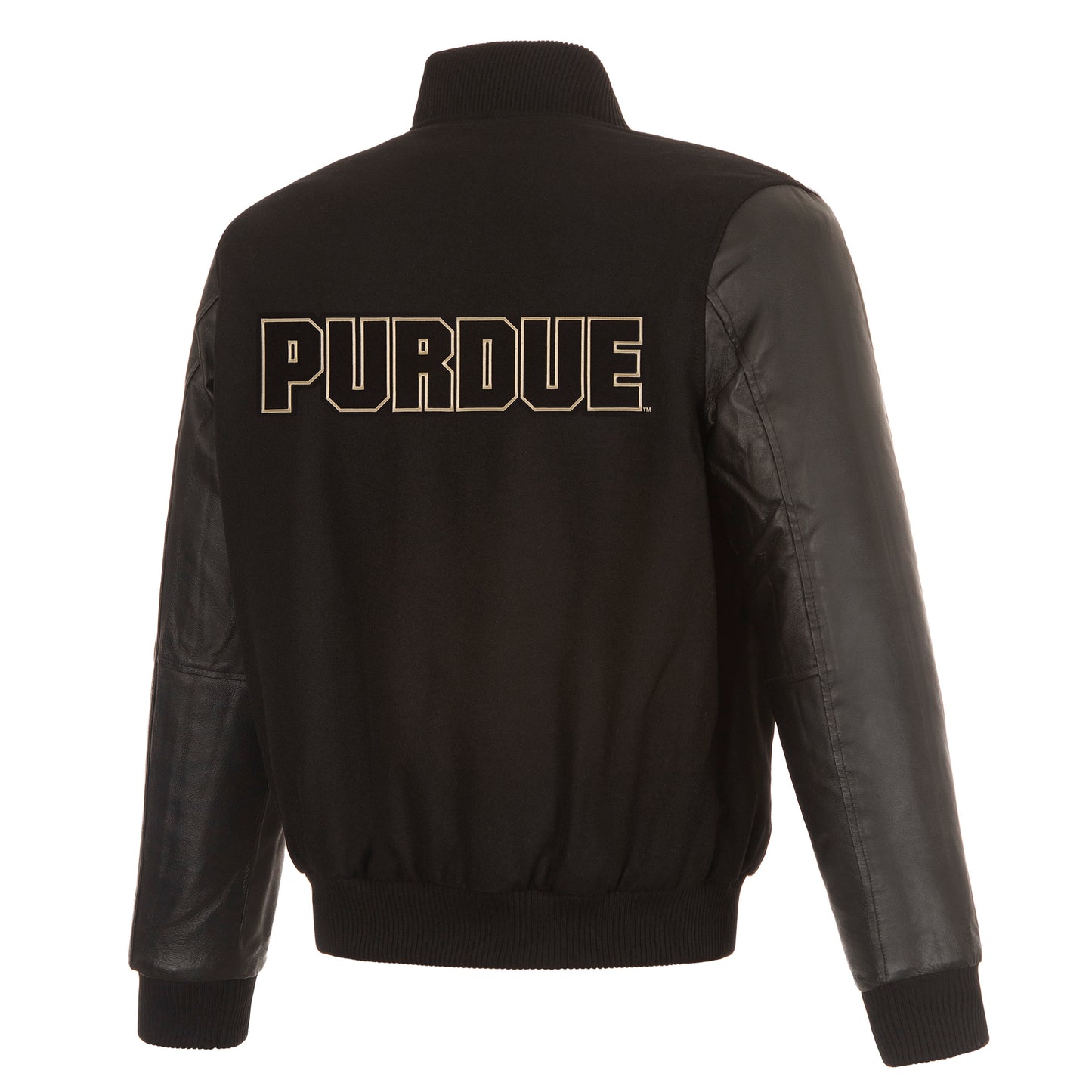 Purdue University Reversible Wool and Leather Jacket