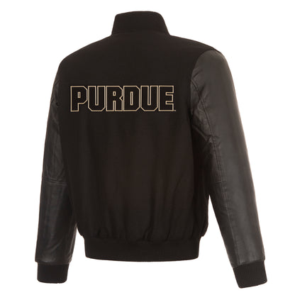 Purdue University Reversible Wool and Leather Jacket