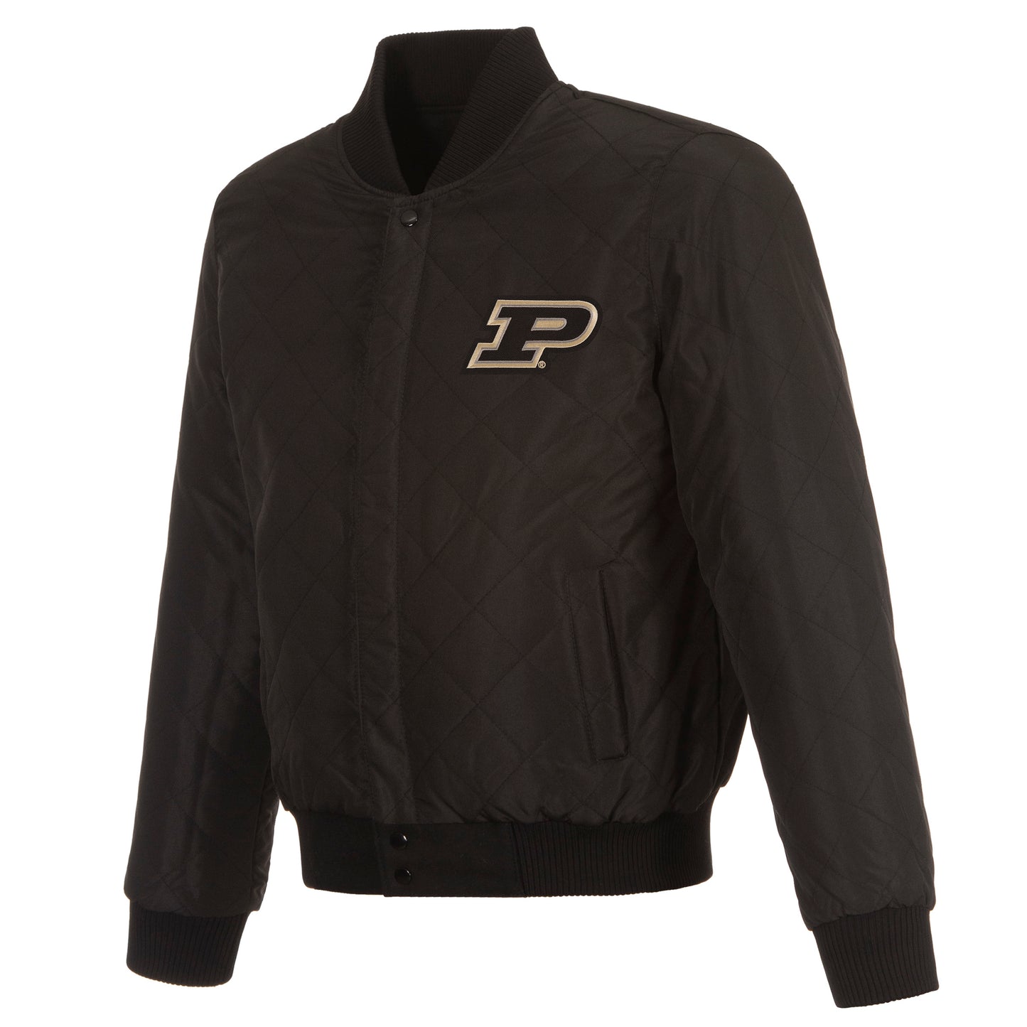 Purdue University Reversible Wool and Leather Jacket