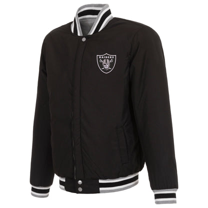 Las Vegas Raiders Reversible Two-Tone Fleece Jacket