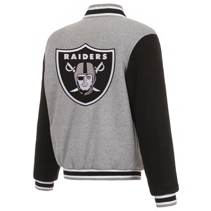 Las Vegas Raiders Reversible Two-Tone Fleece Jacket