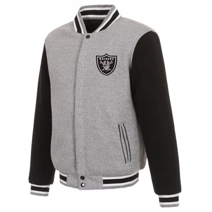 Las Vegas Raiders Reversible Two-Tone Fleece Jacket