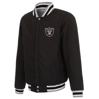 Las Vegas Raiders Reversible Two-Tone Fleece Jacket