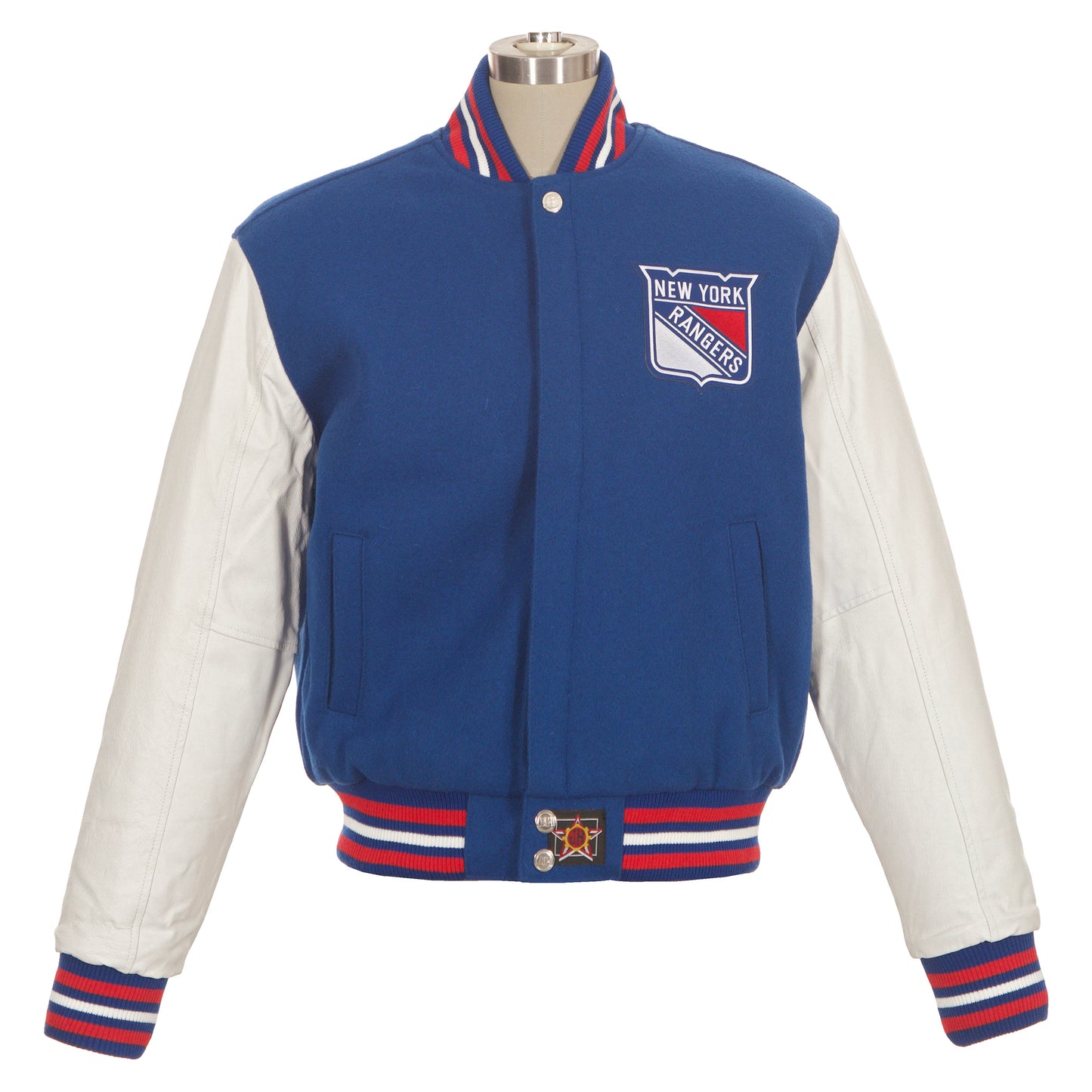 New York Rangers Women's Wool and Leather Jacket