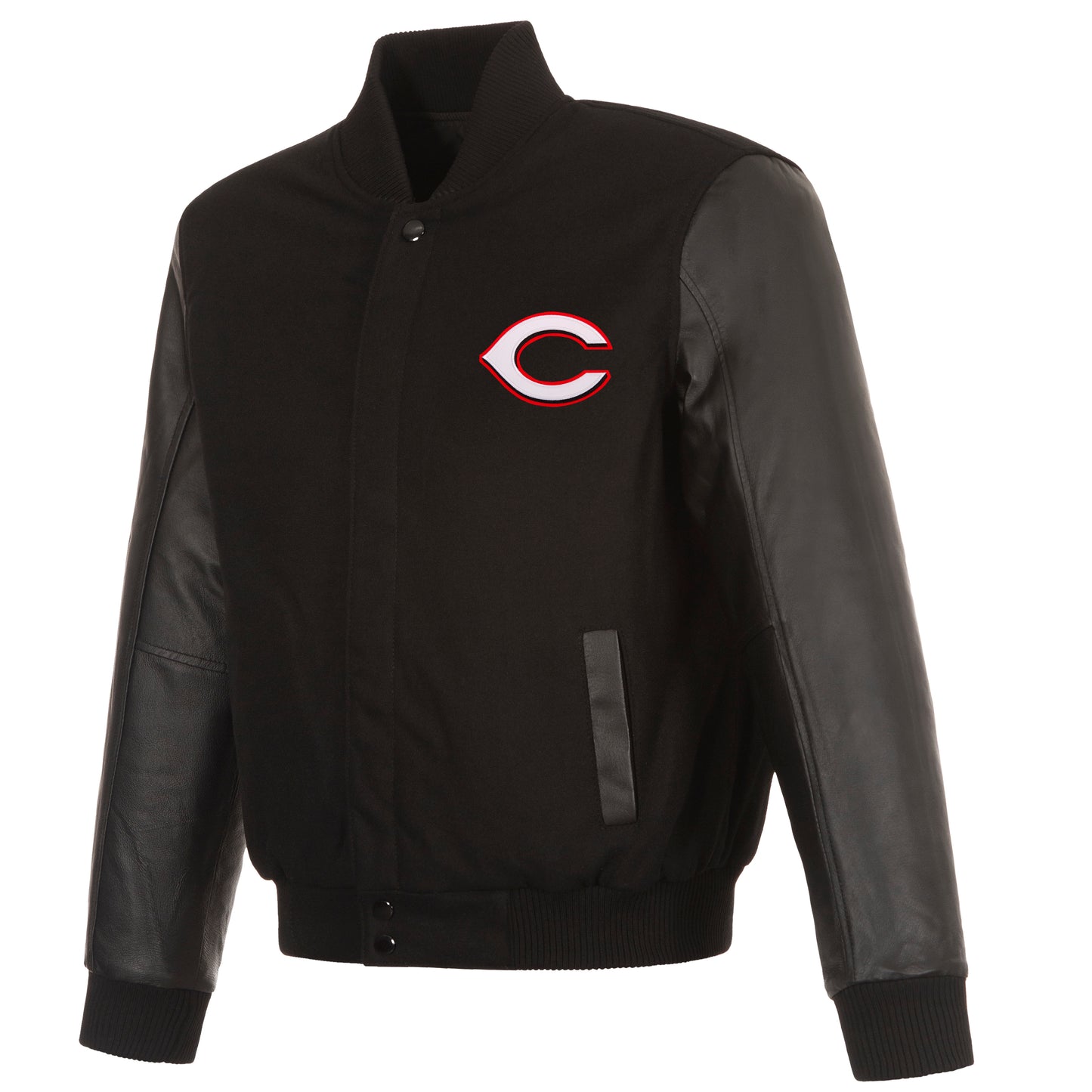 Cincinnati Reds Reversible Wool and Leather Jacket