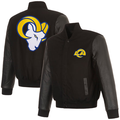 Los Angeles Rams Reversible Wool and Leather Jacket