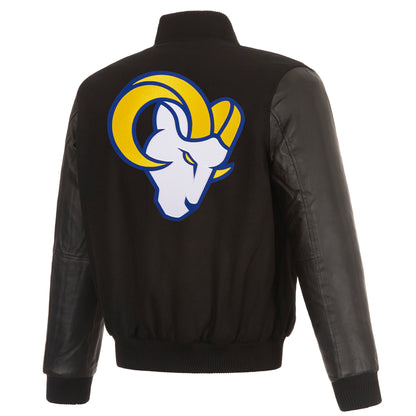 Los Angeles Rams Reversible Wool and Leather Jacket