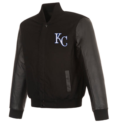 Kansas City Royals Reversible Wool and Leather Jacket