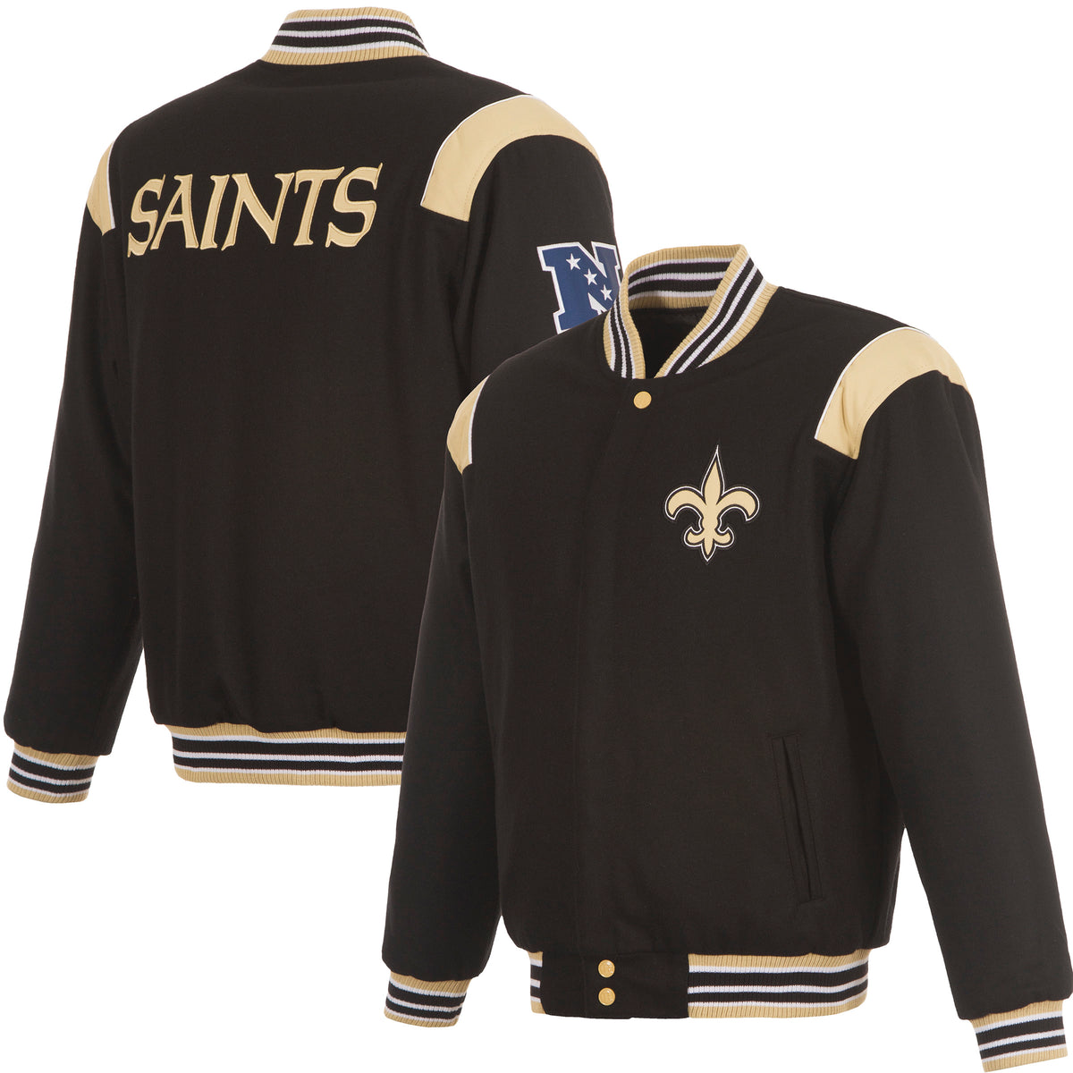 New Orleans Saints Reversible Wool Varsity Jacket