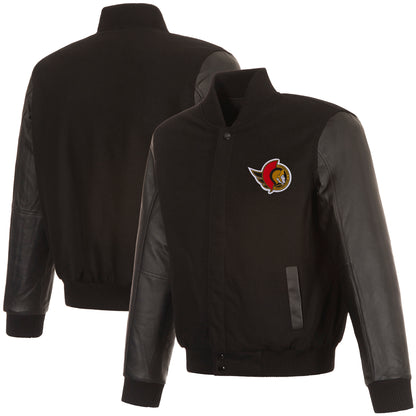 Ottawa Senators Wool and Leather Reversible Jacket