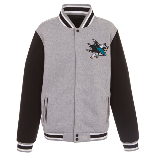 San Jose Sharks Reversible Two-Tone Fleece Jacket