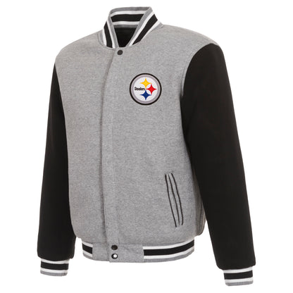 Pittsburgh Steelers Reversible Two-Tone Fleece Jacket