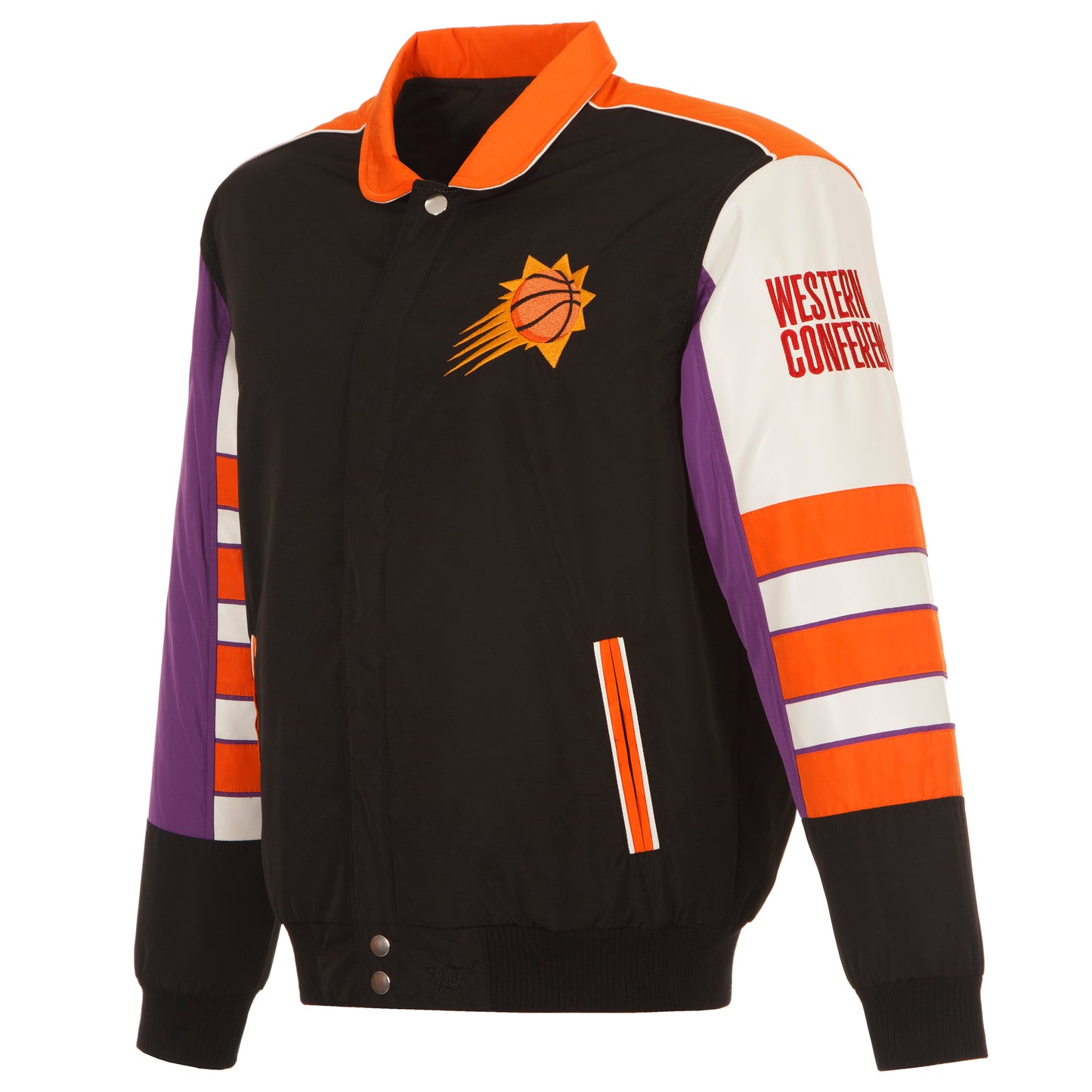 Phoenix Suns Classic Nylon and Faux Leather Jacket