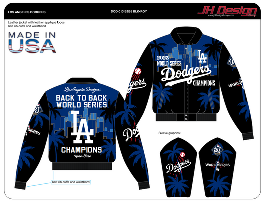 LA Dodgers 2025 World Series Championship Leather Jacket