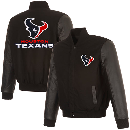 Houston Texans Wool and Leather Reversible Jacket