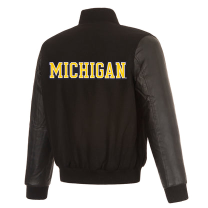 University of Michigan Reversible Wool and Leather Jacket