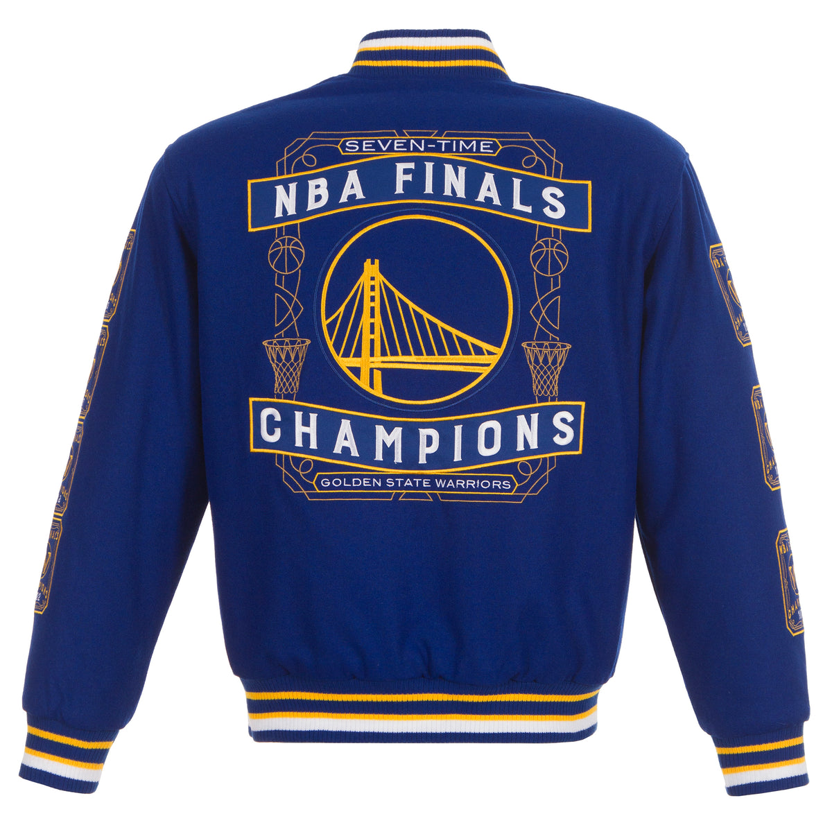 Golden State Warriors Commemorative Reversible Wool Varsity Jacket