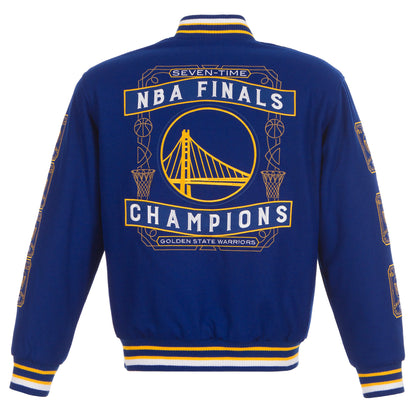 Golden State Warriors Commemorative Reversible Wool Varsity Jacket