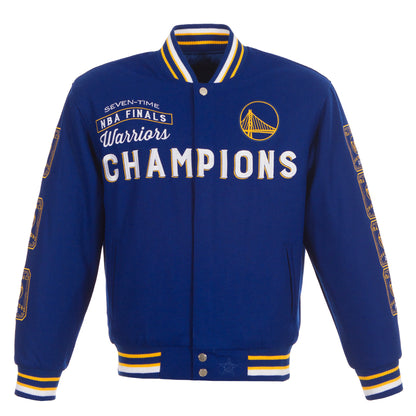 Golden State Warriors Commemorative Reversible Wool Varsity Jacket