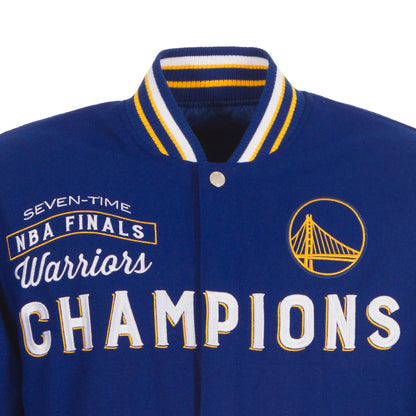 Golden State Warriors Commemorative Reversible Wool Varsity Jacket