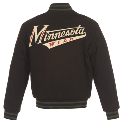 Minnesota Wild All Wool Jacket with Leather Logos
