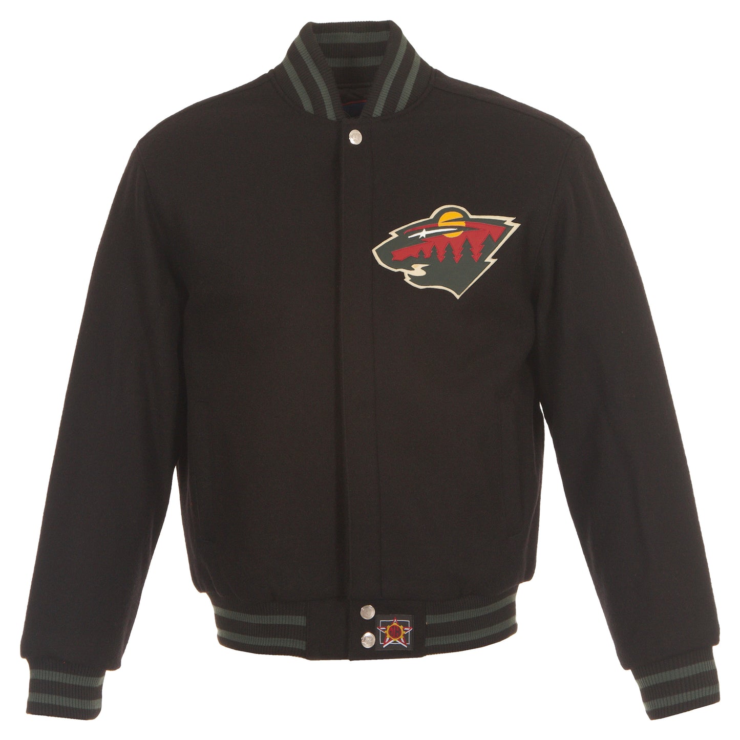 Minnesota Wild All Wool Jacket with Leather Logos