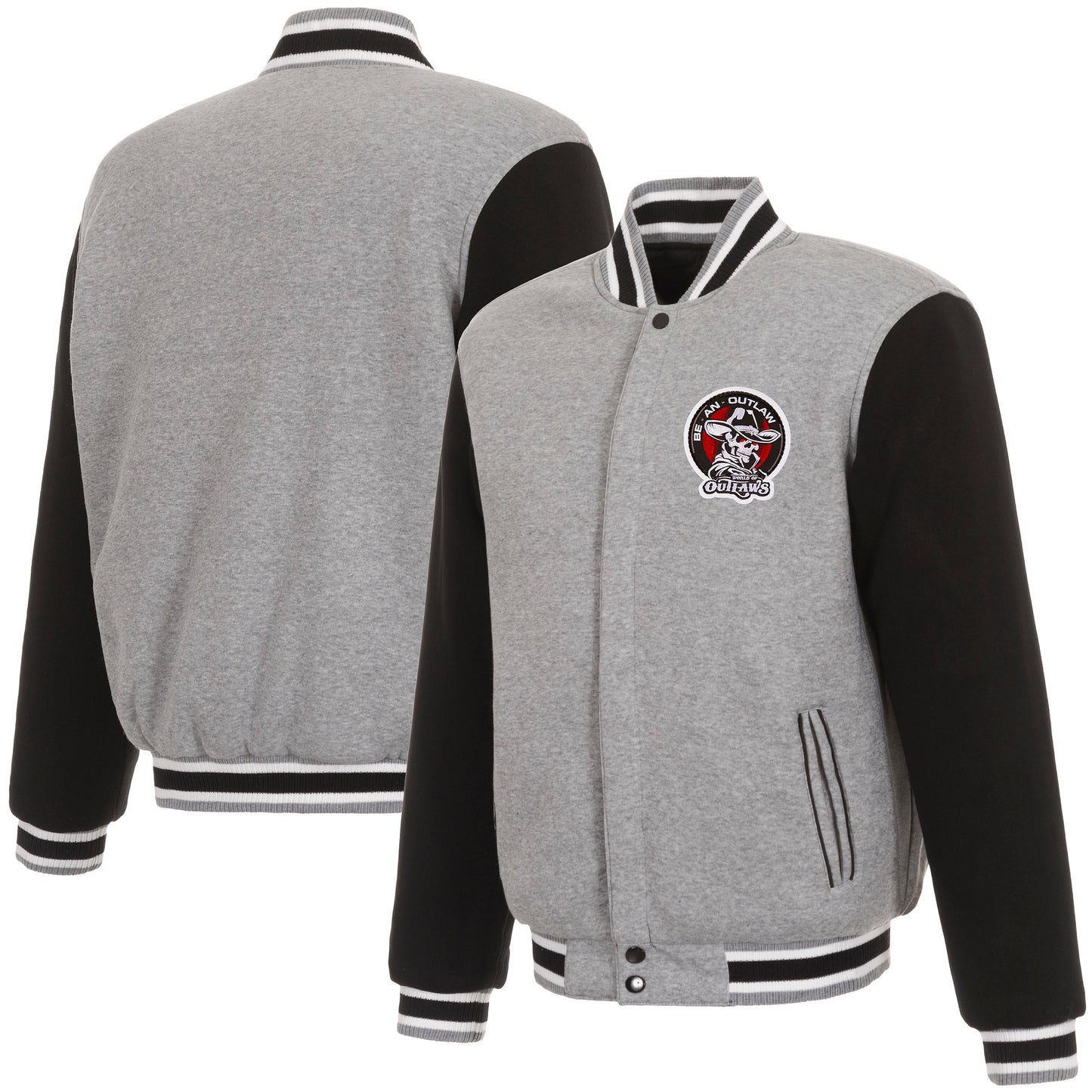 World of Outlaws Two-Tone Fleece Jacket (Front Patch Only)