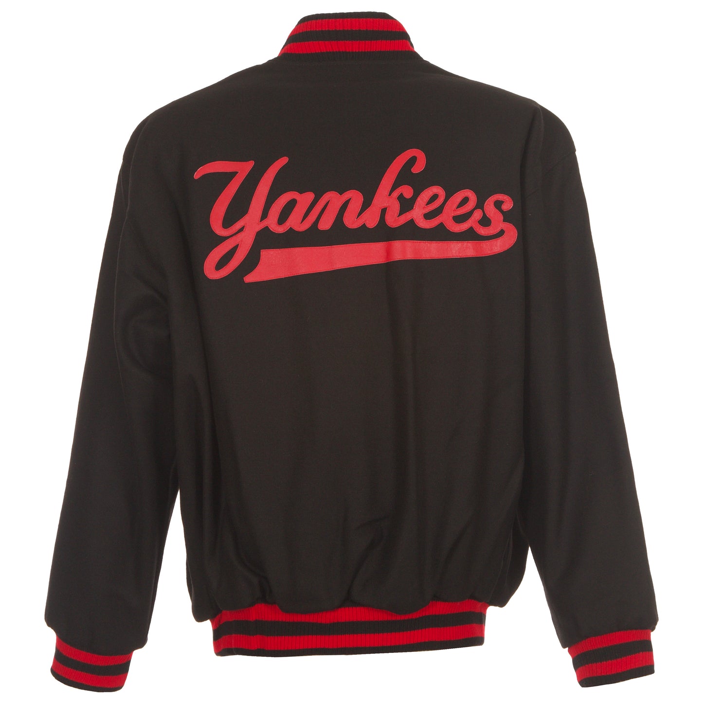 New York Yankees All Wool Jacket with Leather Logos