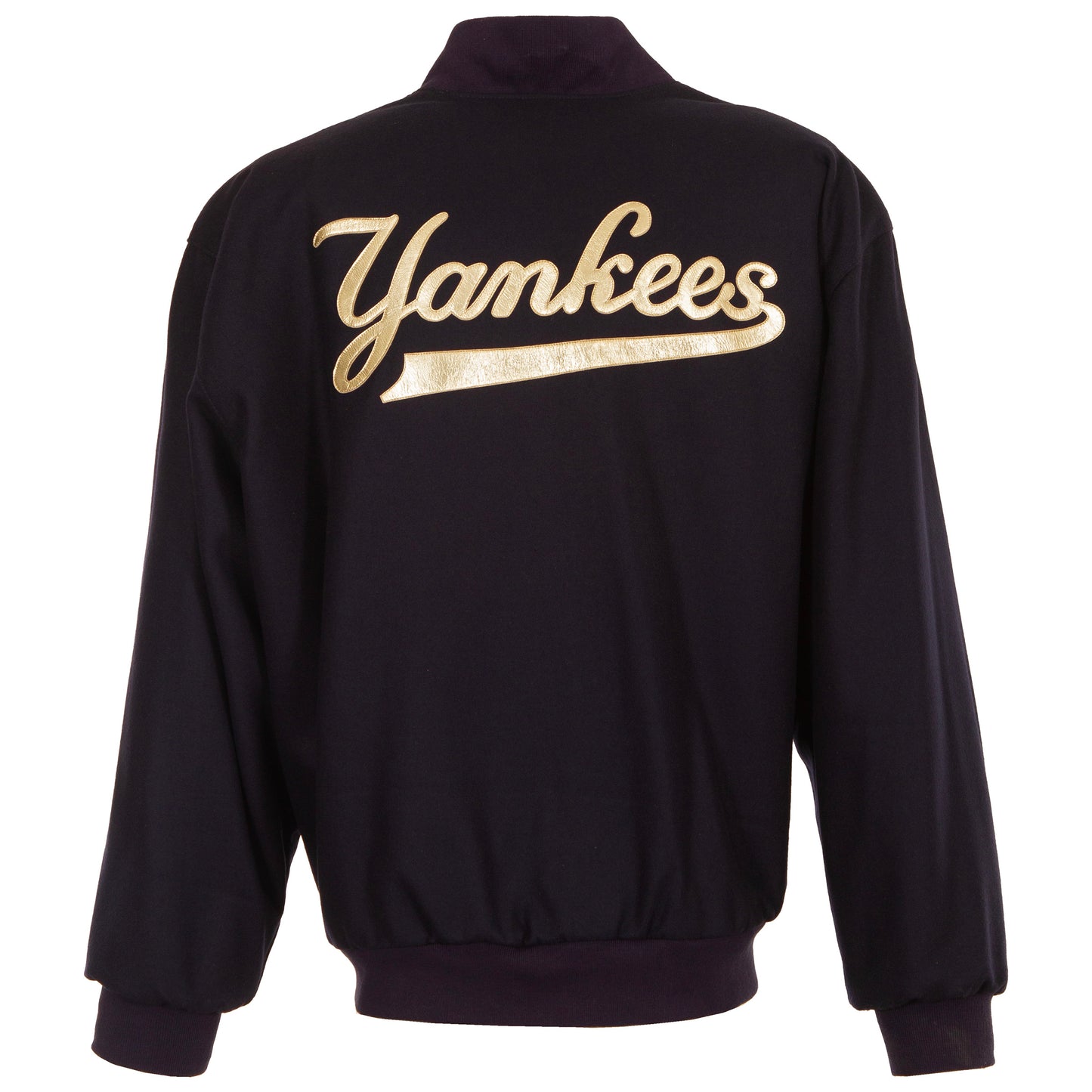 New York Yankees All Wool Jacket with Leather Logos