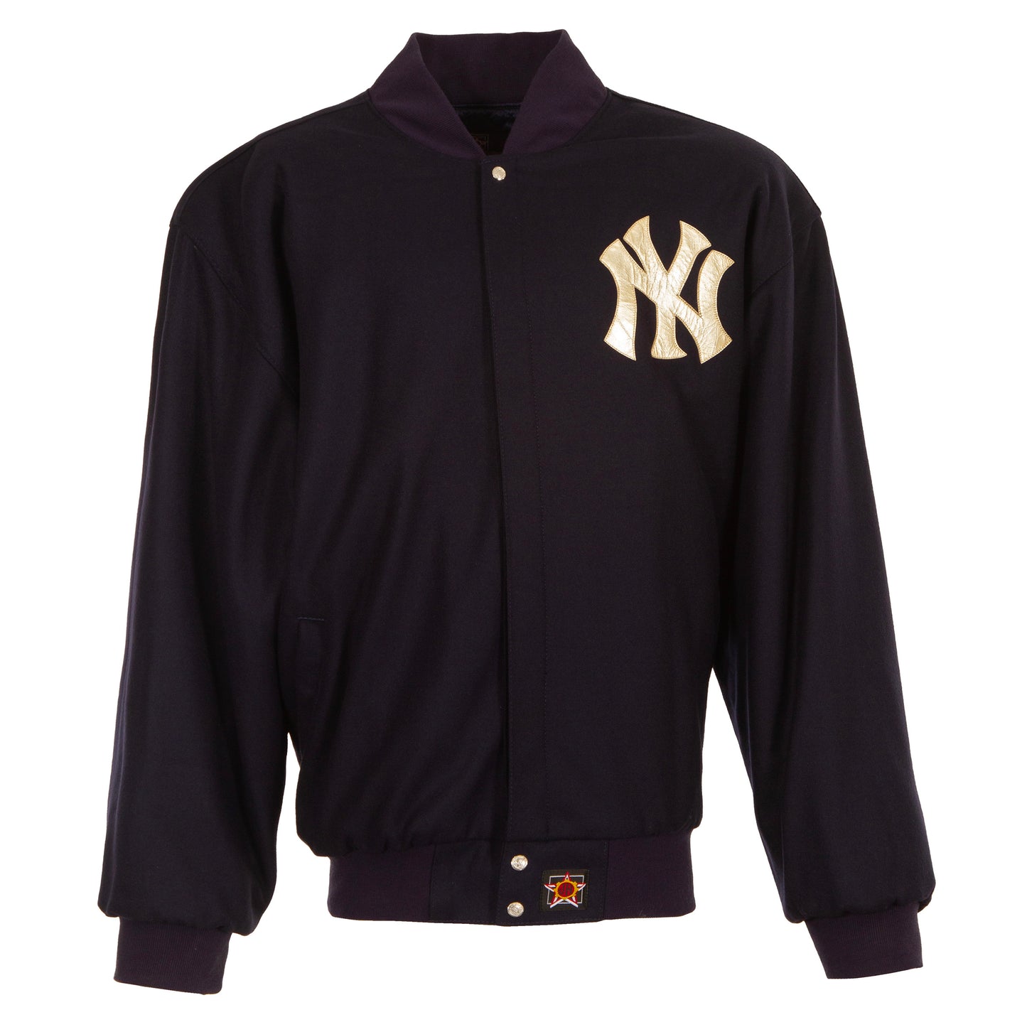 New York Yankees All Wool Jacket with Leather Logos
