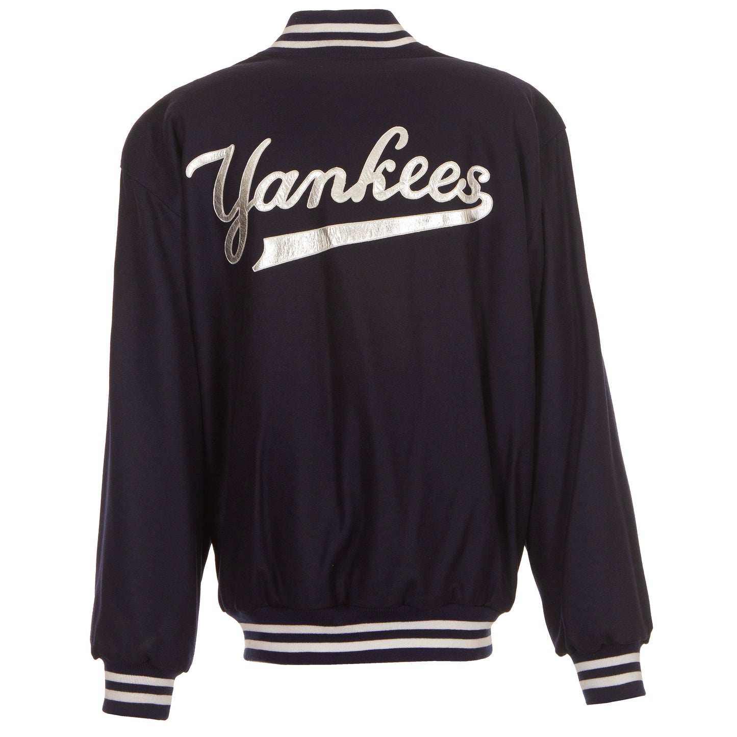New York Yankees All Wool Jacket with Leather Logos
