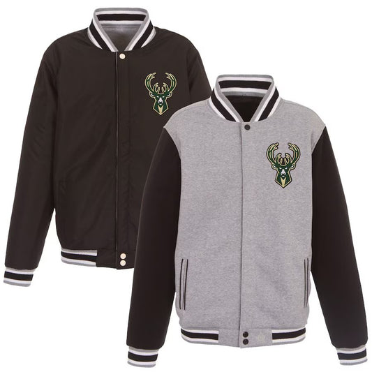 Milwaukee Bucks Reversible Fleece Jacket