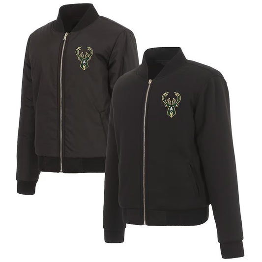 Milwaukee Bucks Ladies Reversible Fleece Jacket