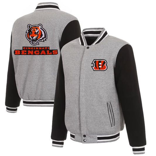 Cincinnati Bengals Reversible Two-Tone Fleece Jacket