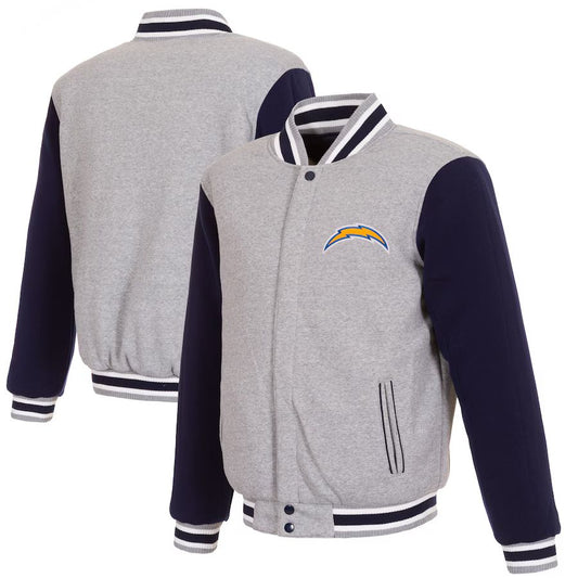Los Angeles Chargers Reversible Two-Tone Fleece Jacket