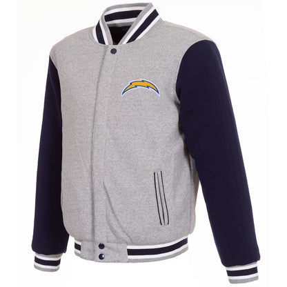 Los Angeles Chargers Reversible Two-Tone Fleece Jacket