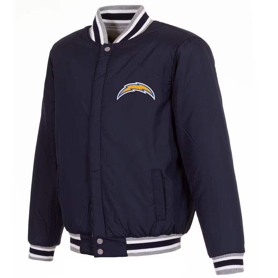 Los Angeles Chargers Reversible Two-Tone Fleece Jacket