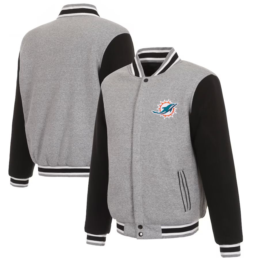 Miami Dolphins Reversible Two-Tone Fleece Jacket