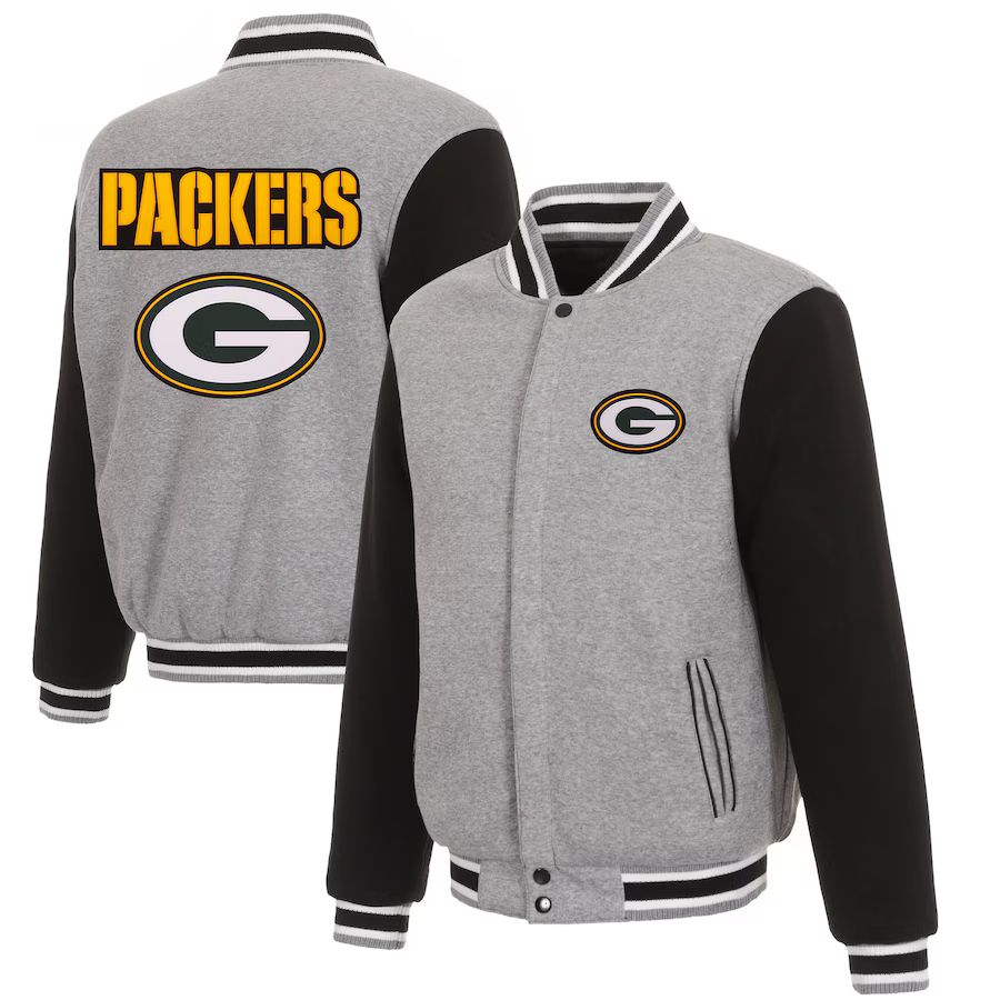 Green Bay Packers Reversible Two-Tone Fleece Jacket