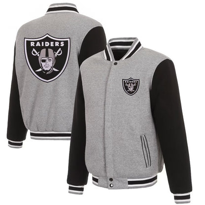 Las Vegas Raiders Reversible Two-Tone Fleece Jacket