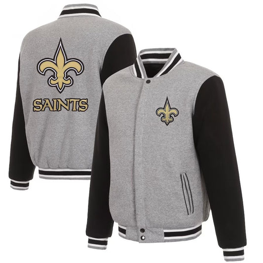 New Orleans Saints Reversible Two-Tone Fleece Jacket