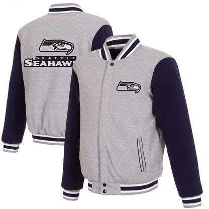 Seattle Seahawks Reversible Two-Tone Fleece Jacket