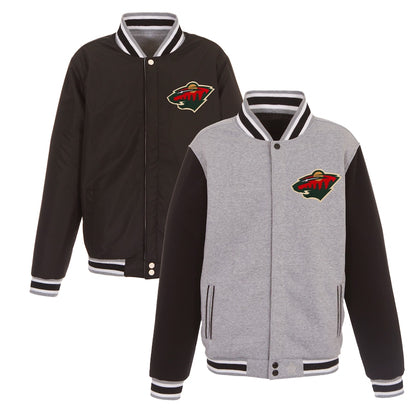 Minnesota Wild Reversible Two-Tone Fleece Jacket